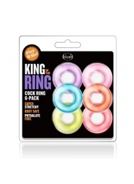 Набор из 6 эрекционных колец King of the Ring - Blush Novelties - в Якутске купить с доставкой