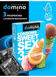 Презервативы для орального секса DOMINO Sweet Sex с ароматом мороженого - 3 шт. - Domino - купить с доставкой в Якутске