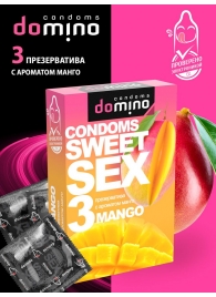 Презервативы для орального секса DOMINO Sweet Sex с ароматом манго - 3 шт. - Domino - купить с доставкой в Якутске