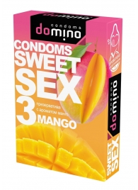 Презервативы для орального секса DOMINO Sweet Sex с ароматом манго - 3 шт. - Domino - купить с доставкой в Якутске