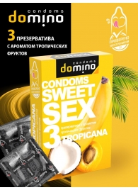 Презервативы для орального секса DOMINO Sweet Sex с ароматом тропических фруктов - 3 шт. - Domino - купить с доставкой в Якутске