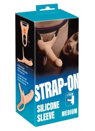 Силиконовый полый страпон на ремнях Silicone Strap-on - 16 см. - Orion - купить с доставкой в Якутске