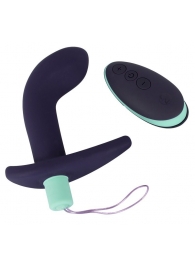 Темно-фиолетовый вибростимулятор простаты с пультом ДУ Remote Controlled Prostate Plug - Orion - в Якутске купить с доставкой