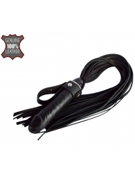Черная плеть  Ковбой  с ручкой-фаллосом - 55 см. - Sitabella - купить с доставкой в Якутске