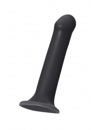 Черный фаллос на присоске Silicone Bendable Dildo L - 19 см. - Strap-on-me - купить с доставкой в Якутске