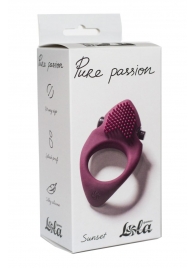 Бордовое эрекционное виброкольцо Pure Passion Sunset - Lola Games - в Якутске купить с доставкой