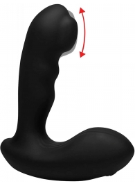 Черный стимулятор простаты Alpha-Pro 7X P-Milker Silicone Prostate Stimulator with Milking Bead - XR Brands - в Якутске купить с доставкой