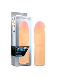 Телесная насадка-удлинитель на пенис PERFORMANCE 1.5INCH COCK XTENDER - 16 см. - Blush Novelties - в Якутске купить с доставкой