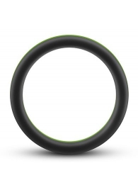 Черно-зеленое эрекционное кольцо Silicone Go Pro Cock Ring - Blush Novelties - в Якутске купить с доставкой