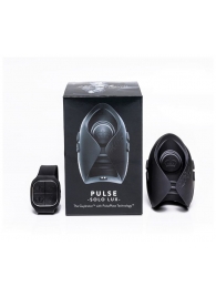 Темно-серый инновационный мужской осциллятор PULSE SOLO LUX с пультом ДУ - Hot Octopuss - в Якутске купить с доставкой