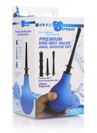 Анальный душ с 3 насадками Premium One-way Valve Anal Douche Set - XR Brands - купить с доставкой в Якутске