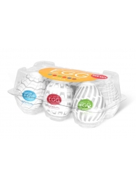 Набор из 6 мастурбаторов Tenga EGG Easy Beat с различным рельефом - Tenga - в Якутске купить с доставкой