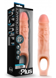 Телесный реалистичный фаллоудлинитель 9 Inch Silicone Cock Sheath Penis Extender - 22,86 см. - Blush Novelties - в Якутске купить с доставкой