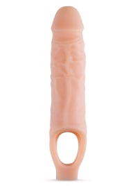 Телесный реалистичный фаллоудлинитель 9 Inch Silicone Cock Sheath Penis Extender - 22,86 см. - Blush Novelties - в Якутске купить с доставкой