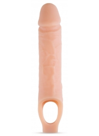 Телесный реалистичный фаллоудлинитель 10 Inch Silicone Cock Sheath Penis Extender - 25,4 см. - Blush Novelties - в Якутске купить с доставкой