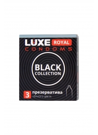 Черные презервативы LUXE Royal Black Collection - 3 шт. - Luxe - купить с доставкой в Якутске