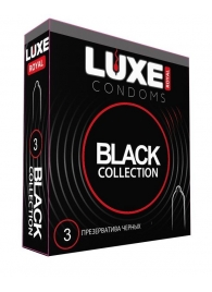 Черные презервативы LUXE Royal Black Collection - 3 шт. - Luxe - купить с доставкой в Якутске