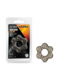 Дымчатое эрекционное кольцо Stay Hard Thick Bead Cock Ring - Blush Novelties - в Якутске купить с доставкой