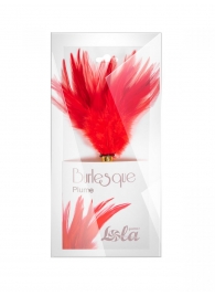 Красный перьевой тиклер Plume - 23 см. - Lola Lingerie - купить с доставкой в Якутске