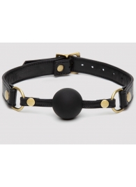 Черный кляп-шар Bound to You Faux Leather Ball Gag - Fifty Shades of Grey - купить с доставкой в Якутске