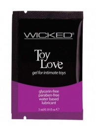 Лубрикант на водной основе для использования с игрушками WICKED Toy Love - 3 мл. - Wicked - купить с доставкой в Якутске