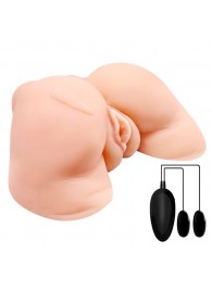 Телесная вибровагина Julie с 2 рабочими отверстиями - Baile - в Якутске купить с доставкой