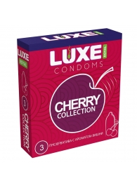 Презервативы с ароматом вишни LUXE Royal Cherry Collection - 3 шт. - Luxe - купить с доставкой в Якутске