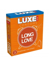 Презервативы с продлевающим эффектом LUXE Royal Long Love - 3 шт. - Luxe - купить с доставкой в Якутске