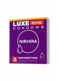 Презервативы с увеличенным количеством смазки LUXE Royal Nirvana - 3 шт. - Luxe - купить с доставкой в Якутске