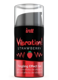 Жидкий интимный гель с эффектом вибрации Vibration! Strawberry - 15 мл. - INTT - купить с доставкой в Якутске