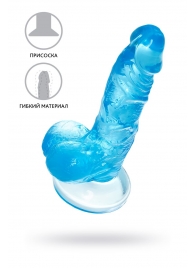 Голубой реалистичный фаллоимитатор Indy - 15,8 см. - A-toys купить с доставкой в интернет-магазине Orgasmix в Якутске Голубой реалистичный фаллоимитатор Indy - 15,8 см. - A-toys