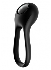 Черное эрекционное виброкольцо Majestic Duo - Satisfyer - в Якутске купить с доставкой