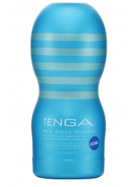 Мастурбатор с охлаждающей смазкой TENGA Original Vacuum Cup Cool - Tenga - в Якутске купить с доставкой