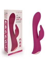 Бордовый вибромассажер-кролик 5  Silicone Bunny Love - 19,1 см. - Erokay