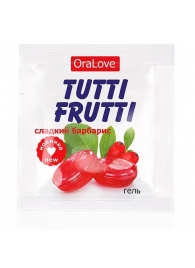 Гель-смазка Tutti-frutti со вкусом барбариса - 4 гр. - Биоритм - купить с доставкой в Якутске