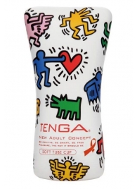 Мастурбатор-туба Keith Haring Soft Tube CUP - Tenga - в Якутске купить с доставкой