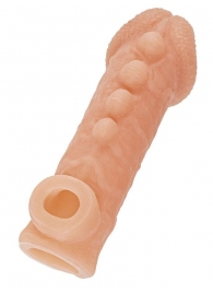 Телесная закрытая насадка с шишечками Cock Sleeve Size S - 13,8 см. - KOKOS - в Якутске купить с доставкой