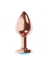 Пробка цвета розового золота с малиновым кристаллом Diamond Topaz Shine L - 8,3 см. - Lola Games - купить с доставкой в Якутске