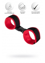 Красно-черные велюровые оковы Anonymo - ToyFa - купить с доставкой в Якутске Красно-черные велюровые оковы Anonymo - ToyFa - купить с доставкой в Якутске
