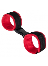 Красно-черные велюровые оковы Anonymo - ToyFa - купить с доставкой в Якутске Красно-черные велюровые оковы Anonymo - ToyFa - купить с доставкой в Якутске