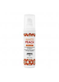 Разогревающее массажное масло Gourmet White Peach Organic с органическими ингредиентами - 50 мл. - Exsens - купить с доставкой в Якутске