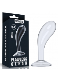 Прозрачный стимулятор простаты Flawless Clear Prostate Plug - 15 см. - Lovetoy - в Якутске купить с доставкой