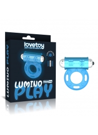 Голубое, светящееся в темноте эрекционное виброкольцо Lumino Play Vibrating Penis Ring - Lovetoy - в Якутске купить с доставкой