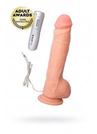 Реалистичный вибратор TOYFA RealStick Elite Vibro - 24 см. - ToyFa купить в Якутске с доставкой в Orgasmix.ru Реалистичный вибратор TOYFA RealStick Elite Vibro - 24 см. - ToyFa