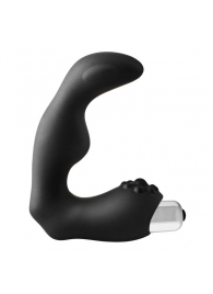 Черный вибромассажер простаты FantASStic Vibrating Prostate Massager - 11,3 см. - Dream Toys - в Якутске купить с доставкой