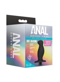 Черный анальный вибромассажёр Silicone Vibrating Prostate Massager 02 - 10,8 см. - Blush Novelties - в Якутске купить с доставкой