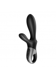 Черный анальный вибратор Heat Climax+ с функцией нагрева - 20,6 см. - Satisfyer - в Якутске купить с доставкой