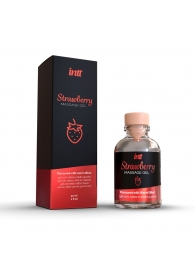 Массажный гель с ароматом клубники Strawberry - 30 мл. - INTT - купить с доставкой в Якутске