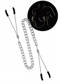 Регулируемые зажимы для сосков Sweet Caress Nipple Chain - Sweet Caress - купить с доставкой в Якутске Регулируемые зажимы для сосков Sweet Caress Nipple Chain - Sweet Caress - купить с доставкой в Якутске