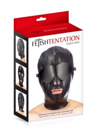 Маска-шлем с отверстием для рта и съемными шорами - Fetish Tentation - купить с доставкой в Якутске